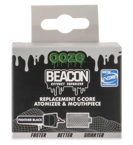 Ooze Beacon Onyx Atomizer &amp; Mouthpiece Replacement Pack, Color: Black