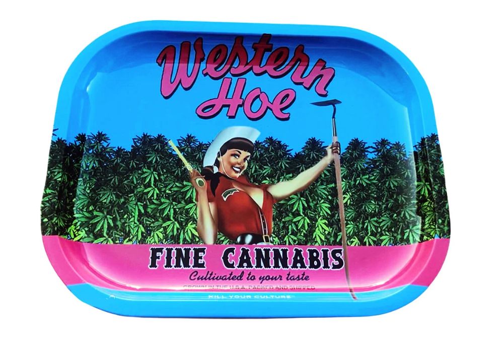 Kill Your Culture Metal Rolling Tray | Western Hoe | 7&quot;x5.5&quot;