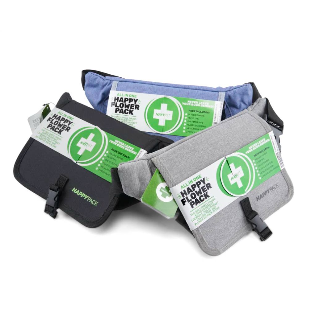 Happy Pack Dry Herb by Happy Kit Travel Smoking Kit Fanny Pack