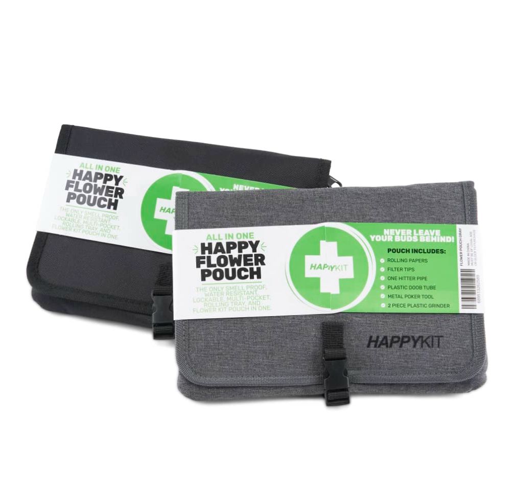Happy Pouch Dry Herb by Happy Kit Smell Proof Travel Smoking Kit