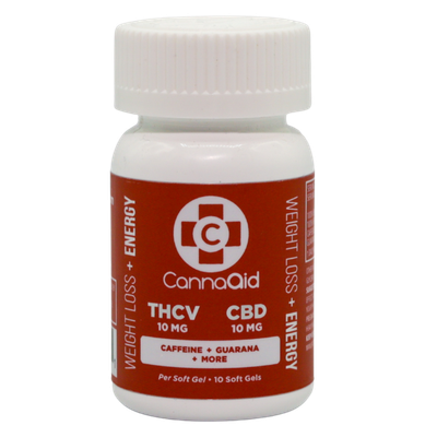 CannaAid THCV + CBD Weight Loss and Energy Vegan Soft Gels 200 MG