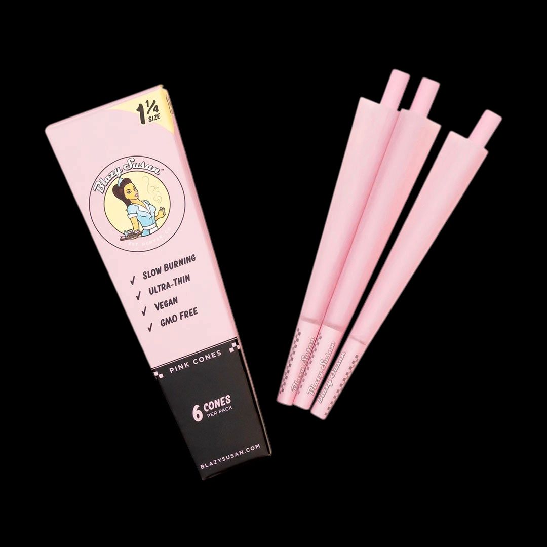 Blazy Susan 1 1/4 Pink Cones - 6pk