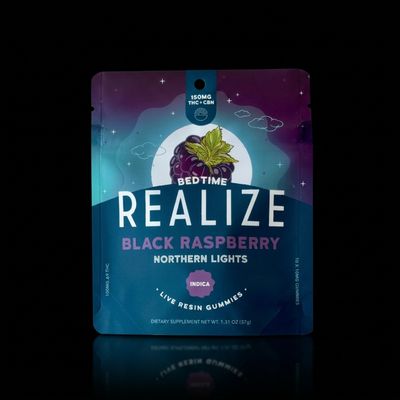 Realize Live Resin Gummies, Bedtime Black Raspberry - Northern Lights