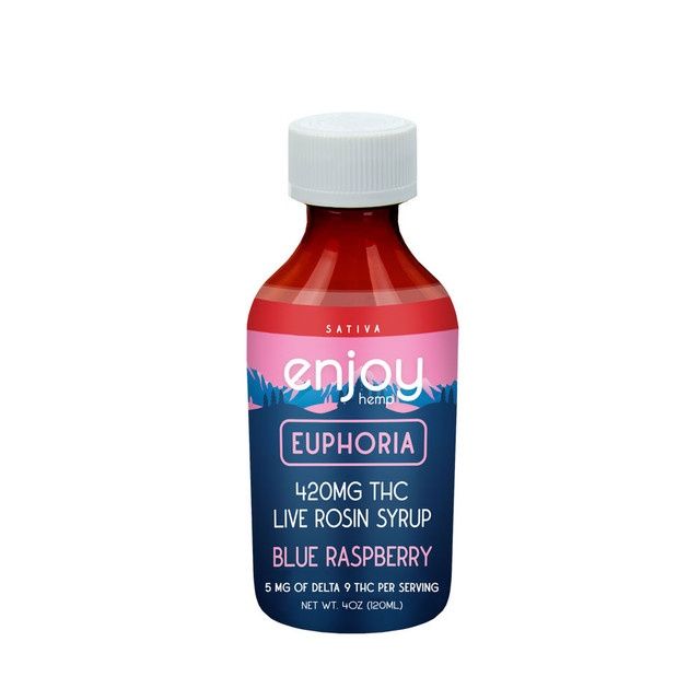 Delta 9 THC Live Rosin Syrup 420mg, flavor: Blue Raspberry
