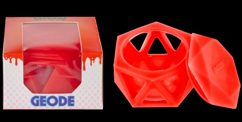 Ooze Geode Silicone &amp; Glass, Color: Scarlet