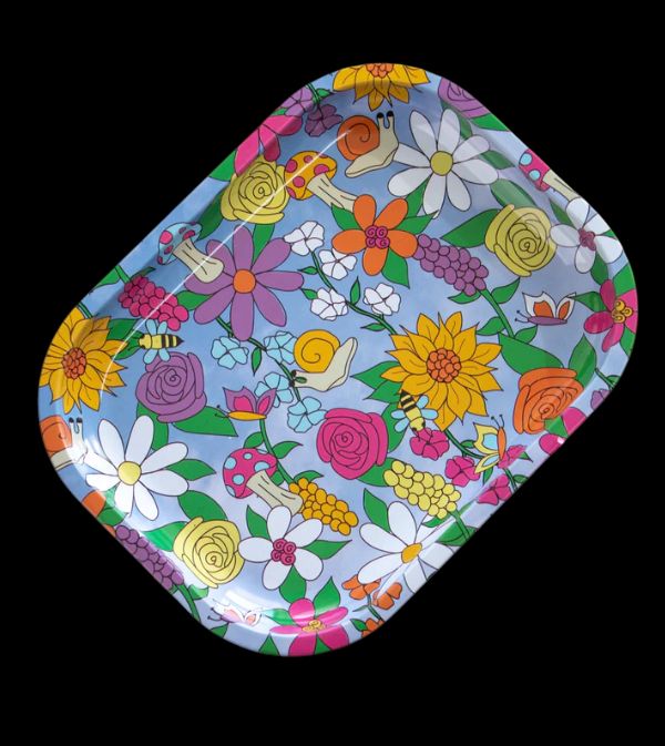 FLORAL CRITTER ROLLING TRAY