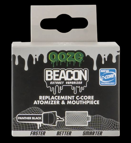 Ooze Beacon Onyx Atomizer &amp; Mouthpiece Replacement Pack, Color: Black