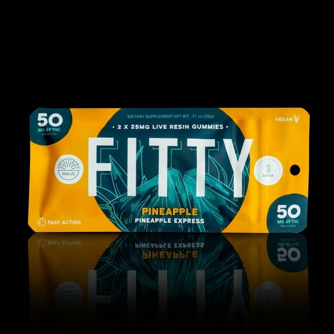 Realize FITTY Gummies, Strain: Pineapple - Pineapple Express