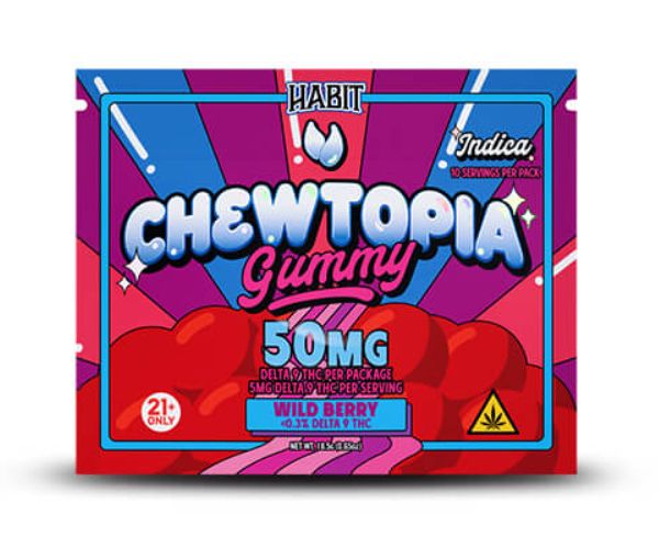 CHEWTOPIA 50mg Delta-9 Gummies, flavor: Wild Berry