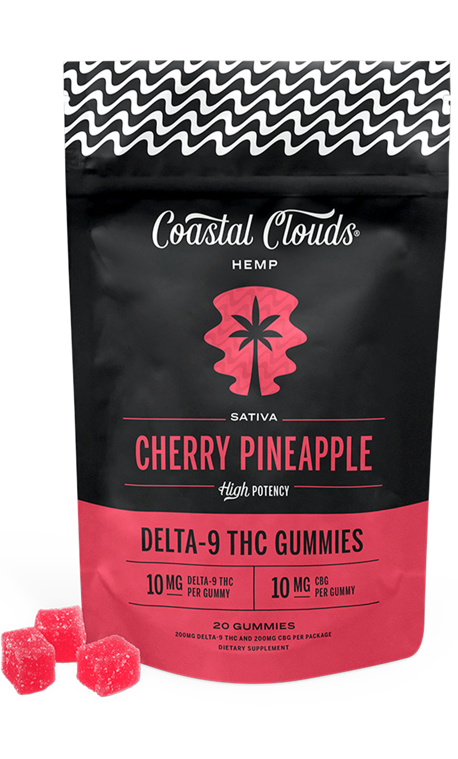 Coastal Clouds Delta-9 THC Gummies, Strain: Cherry Pineapple