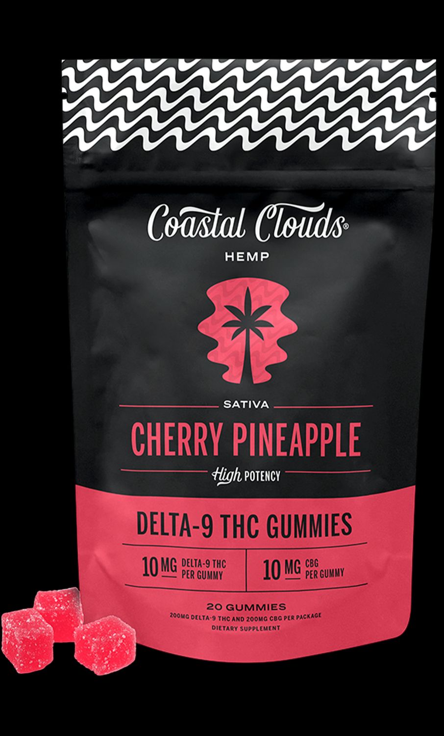 Coastal Clouds Delta-9 THC Gummies, Strain: Cherry Pineapple (S)