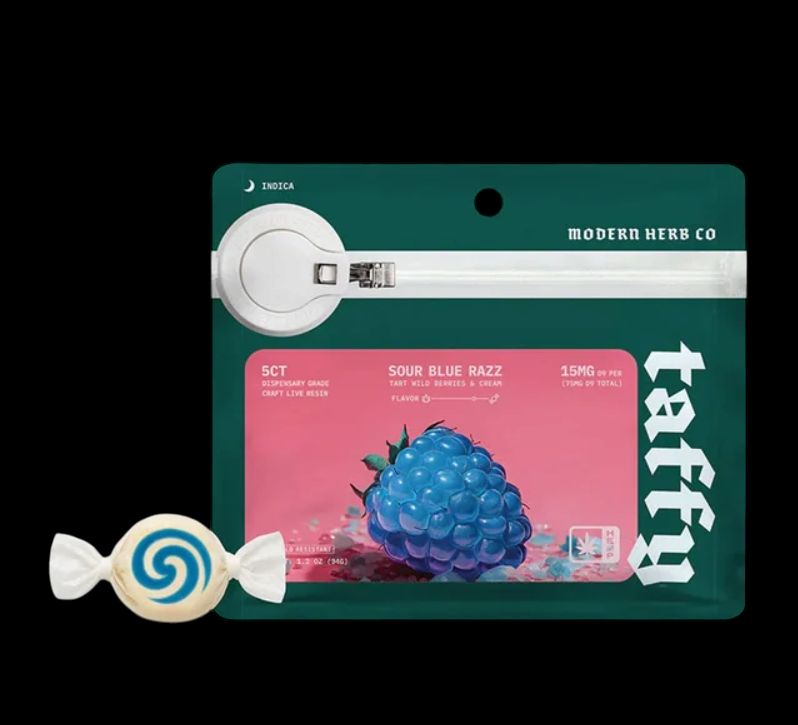 Live Resin D9 Taffy, Amount: 5ct, flavor: Sour Blue Razz (I)