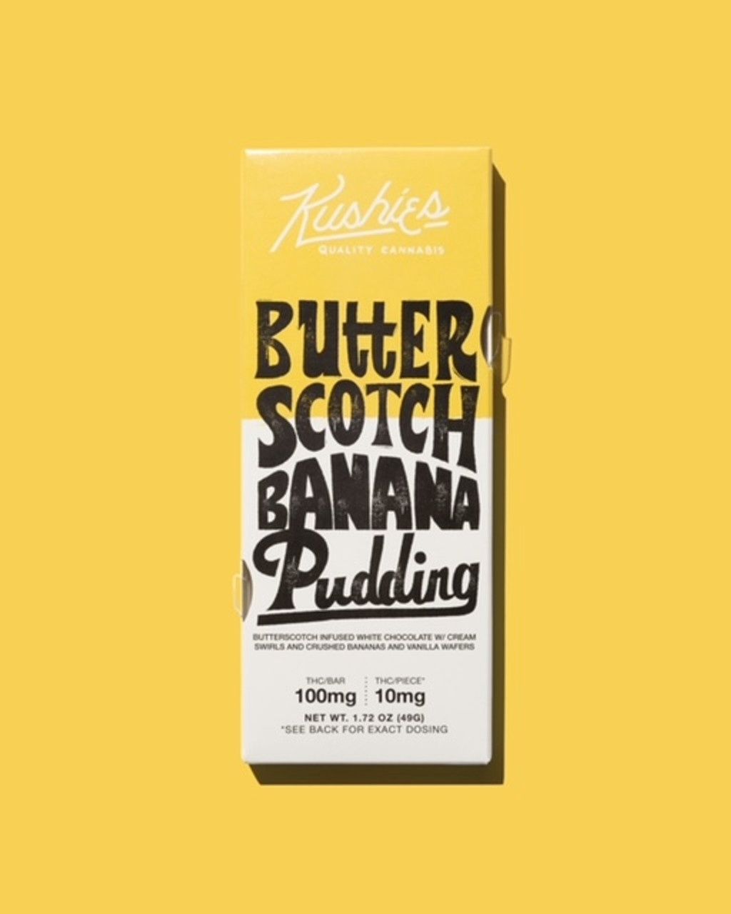 Kushies' Δ9 Chocolate Bars, Size: Bar, flavor: Butterscotch Banana Pudding
