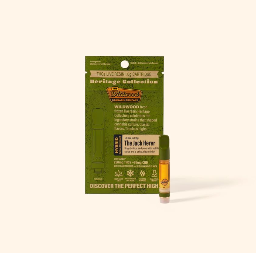 THCa Heritage Live Resin 1.0g Cartridge, Strain: The Jack Herer (SDH)