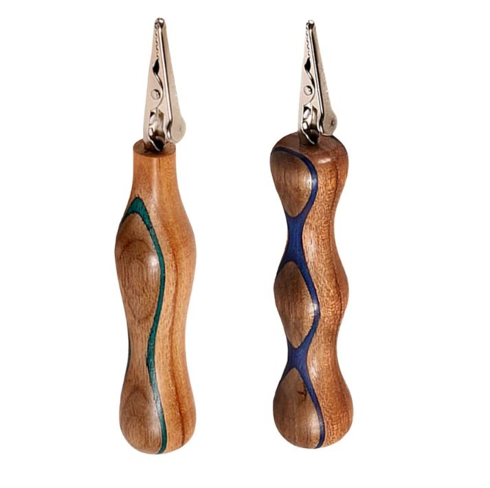 Curvy Wood Handle Memo Clip | 5.5" | Styles Vary
