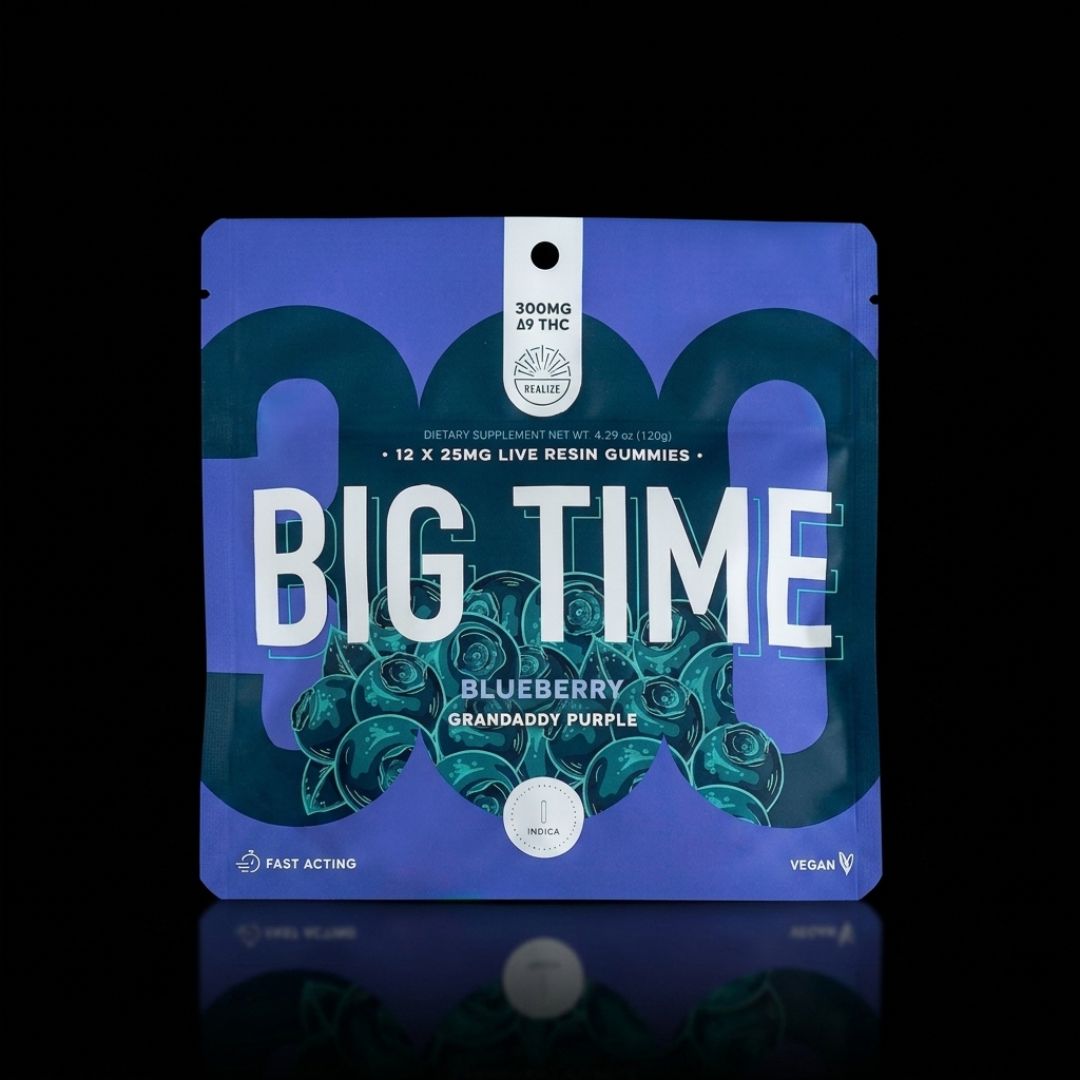 Realize BIG TIME Gummies,, Effect: Grandaddy Purple