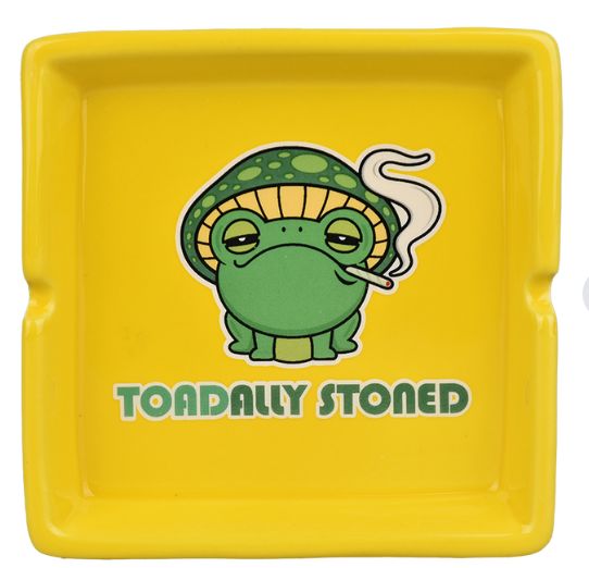 Toadally Stoned Ceramic Ashtray | 4.7" x 4.7"