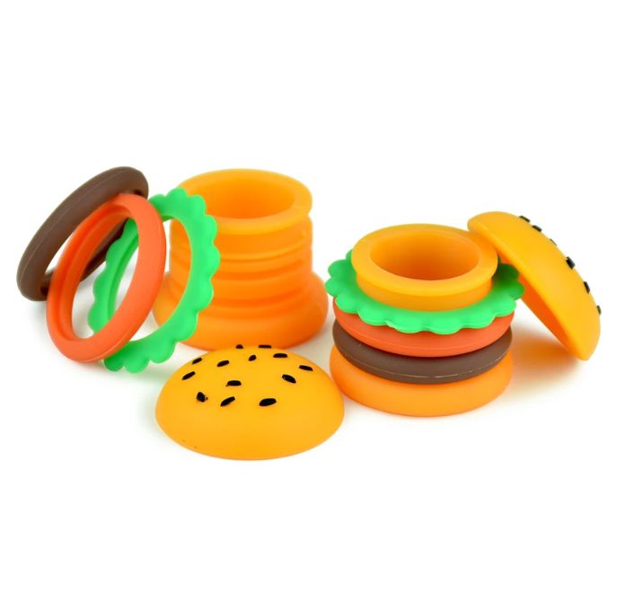 Hamburger Silicone Dab Storage Container