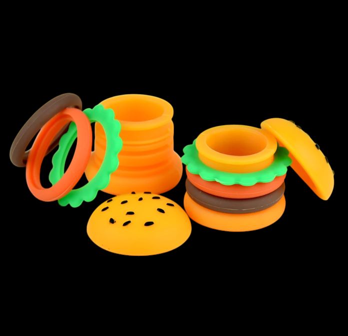 Hamburger Silicone Dab Storage Container