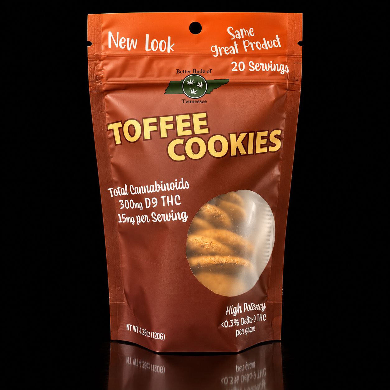 Delta-9 Cookies 20 count, flavor: Toffee Cookies