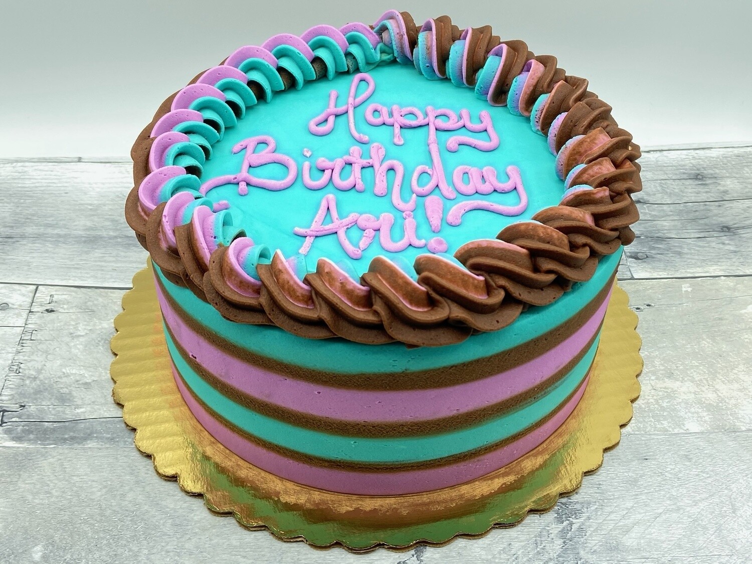 Striped Birthday Cake