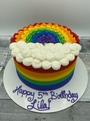 Rainbow and Clouds Cake
