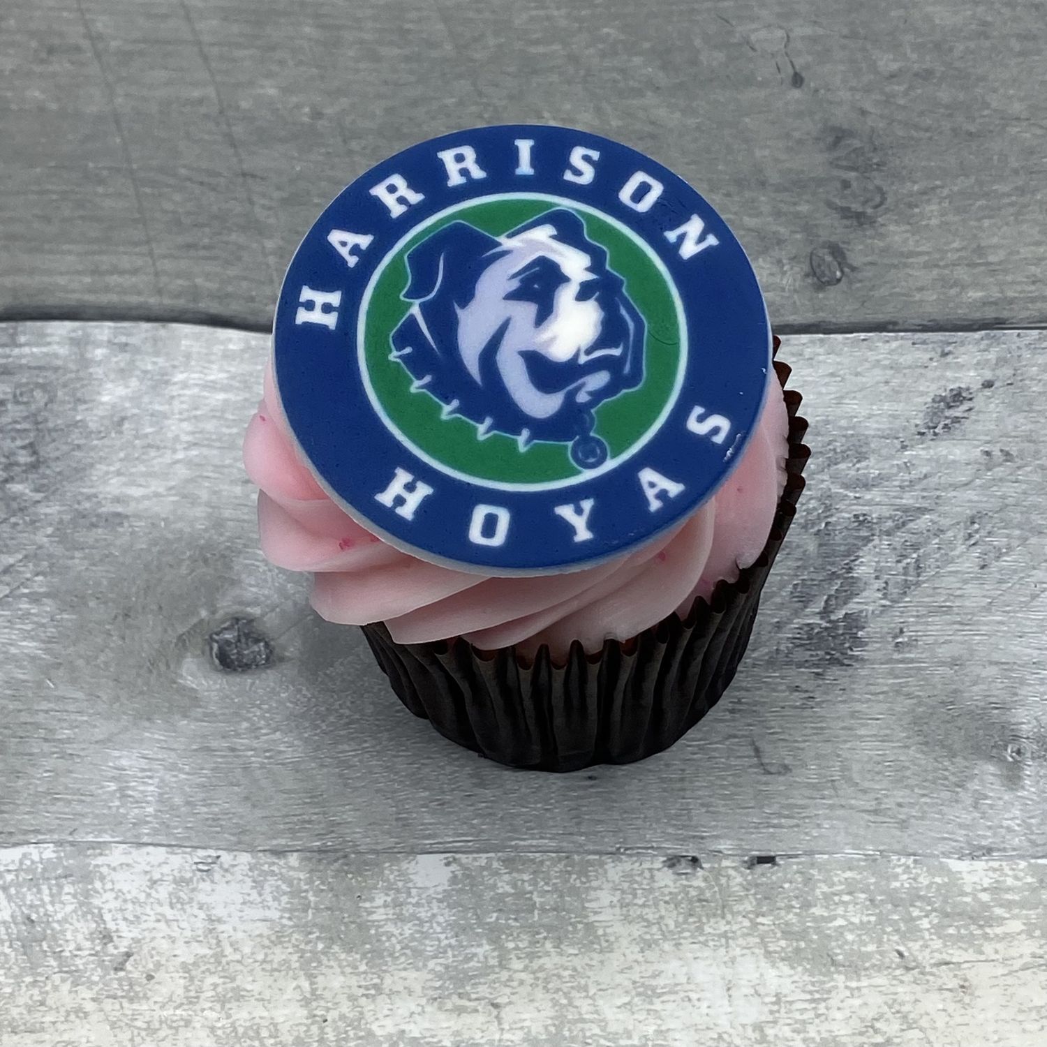 Graduation Cupcake with School Logo - School HA