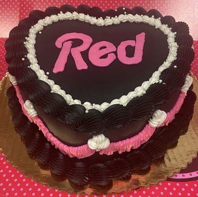 Vintage Barbie Theme Heart Cake