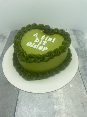A Tini Bit Older Martini Heart Cake