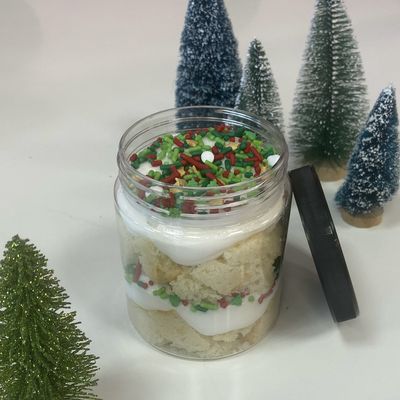 Holiday Cupcake Jar - Birthday Cake