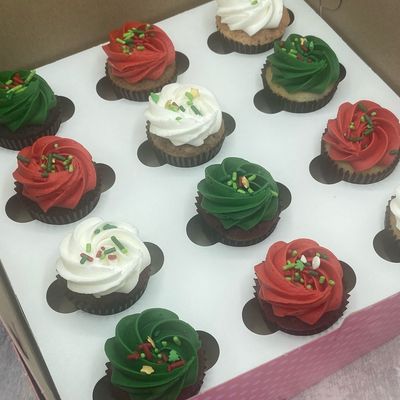 Holiday Mini Cupcakes - Dozen