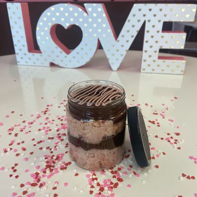 Valentine's Day Cupcake Jar - Chocolate Covered Strawberry