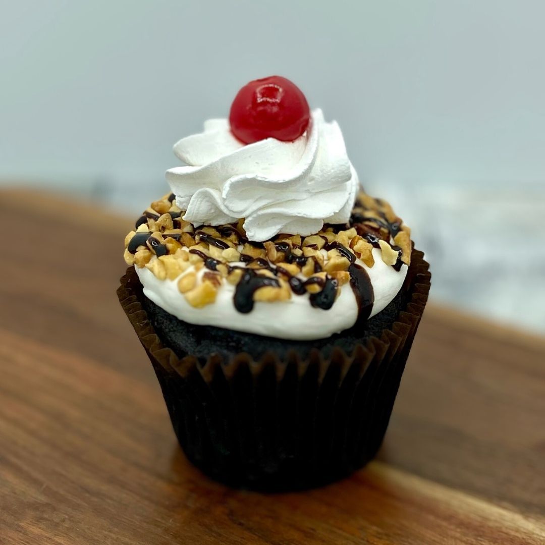 Hot Fudge Sundae Cupcake