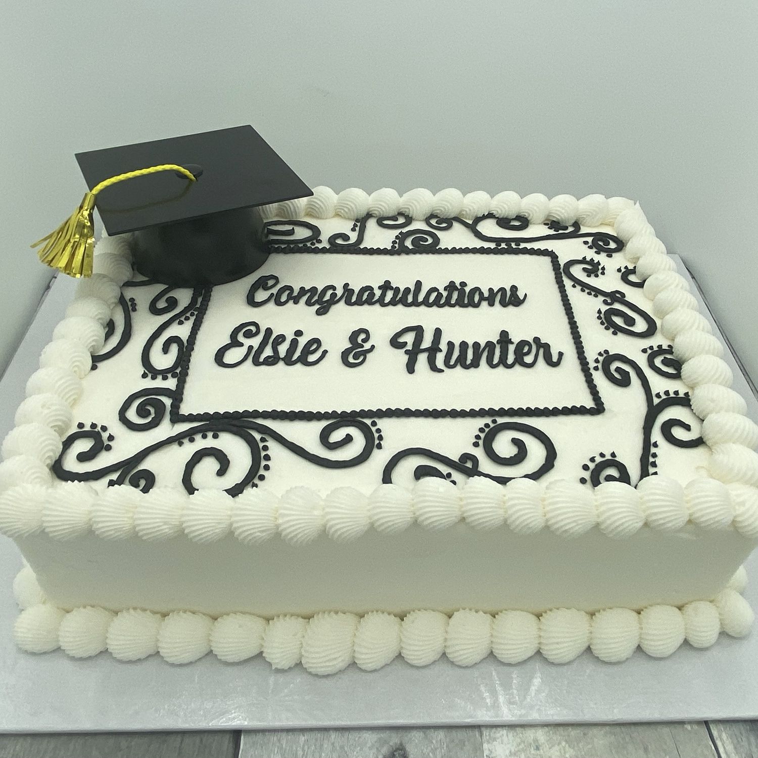 Elegant Graduation Sheet Cake