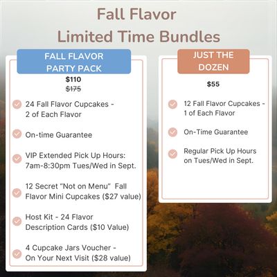 Fall Flavor Limited Time Bundles (See Details Below)