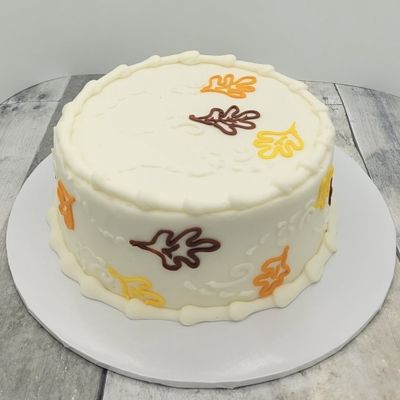 Festive Fall Leaves Cake