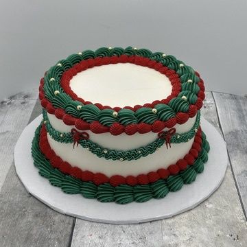 Vintage Christmas Holiday Cake