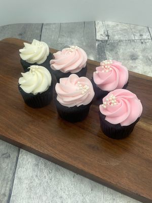 Baby Shower Mini Cupcakes - One Dozen - Pick Your Color