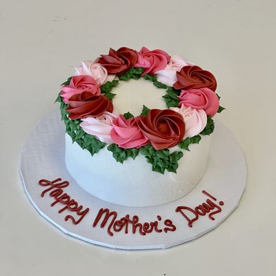 Happy Mother's Day Rosette Cake