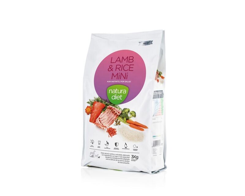 Natura Diet LAMB & RICE MINI 3 Kg