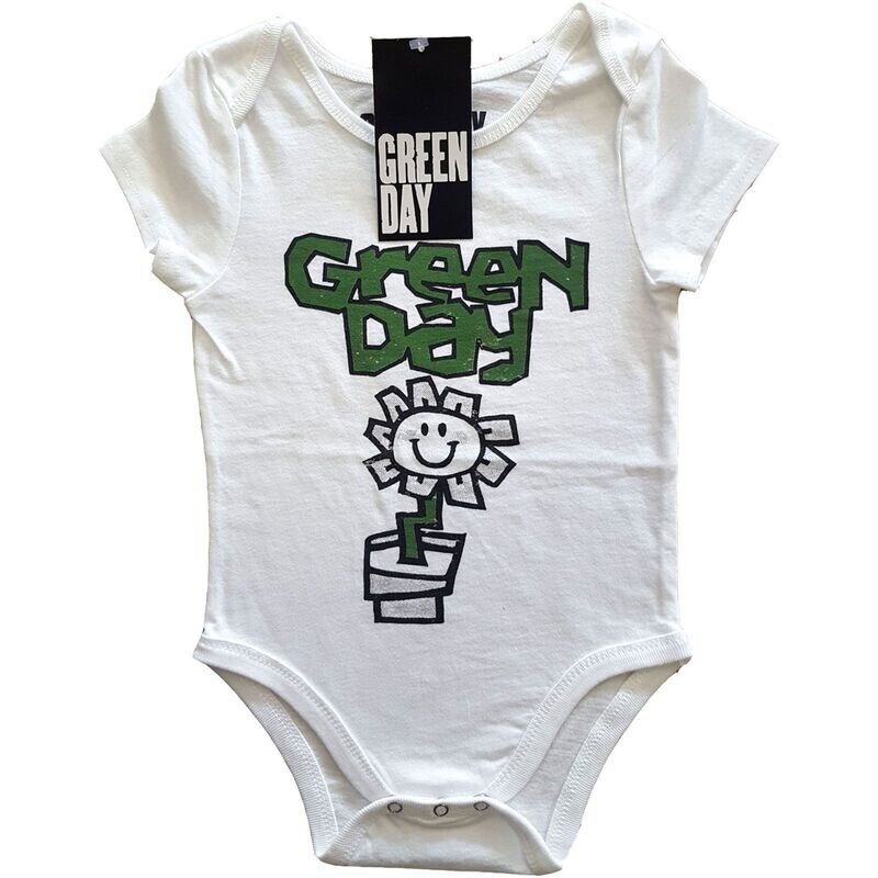 Green Day 'Flower Pot' Kids Baby Grow