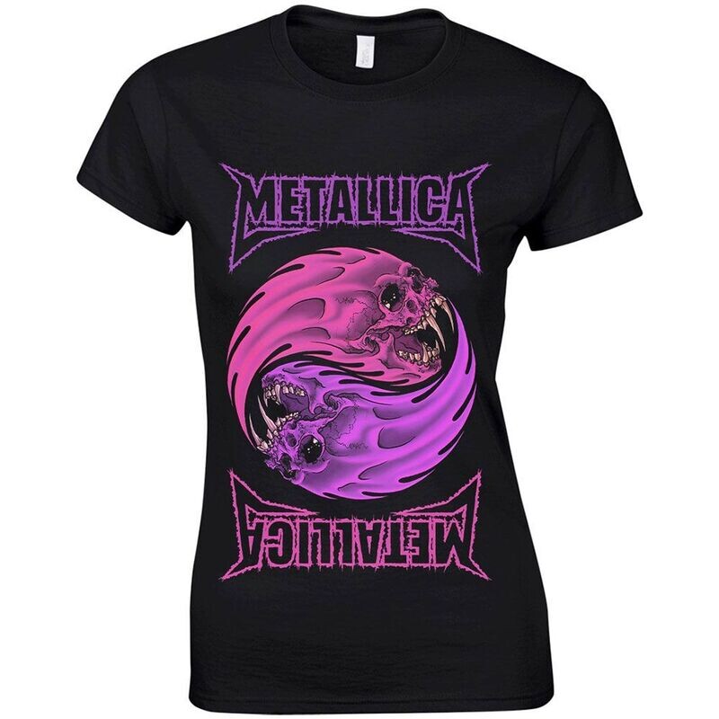 Metallica Yin Yang Purple Ladies T-Shirt