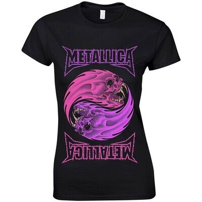 Metallica Yin Yang Purple Ladies T-Shirt