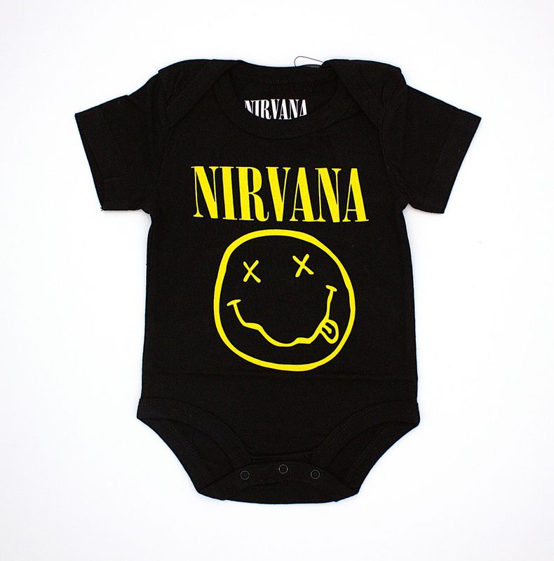 Nirvana 'Yellow Smiley' Kids Baby Grow
