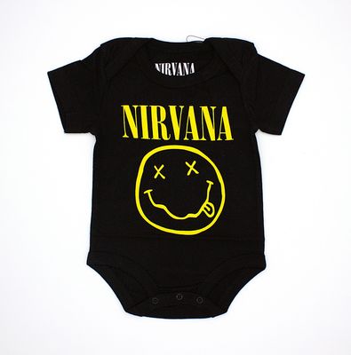 Nirvana 'Yellow Smiley' Kids Baby Grow