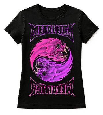 Metallica Yin Yang Purple Ladies T-Shirt