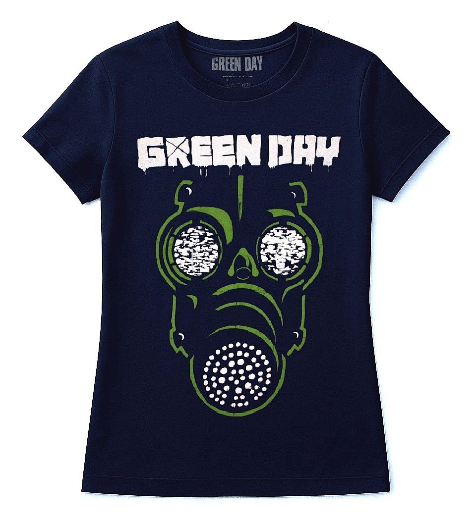 Green Day 'Green Mask' Ladies T-Shirt