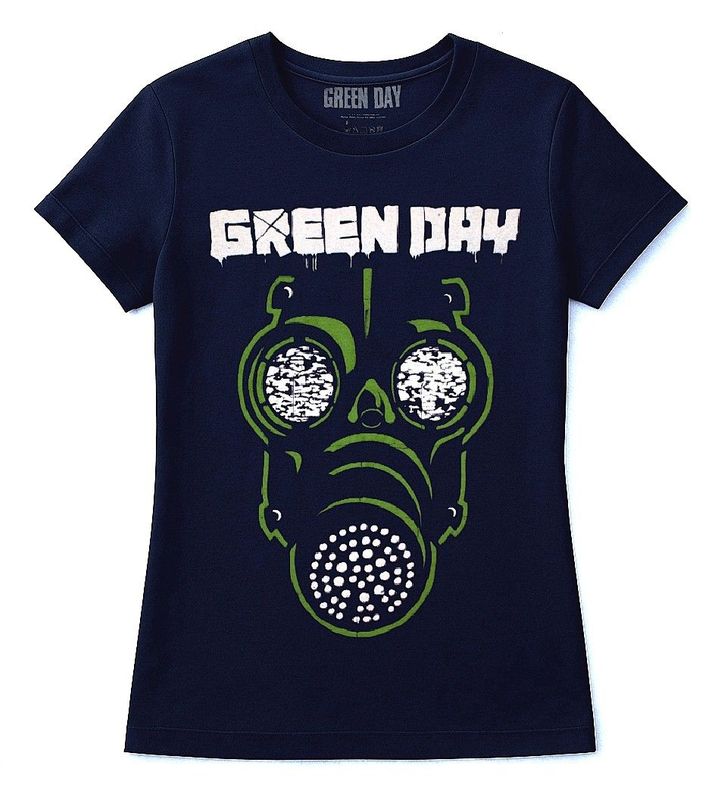 Green Day 'Green Mask' Ladies T-Shirt