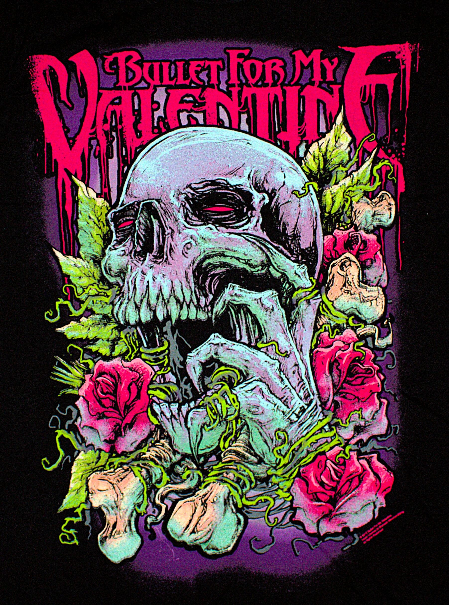 Bullet for My Valentine Red Skull Eyes T-Shirt