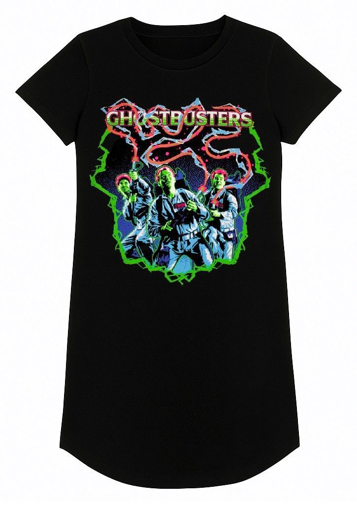 Ghostbusters 'Arcade Neon' T-Shirt Dress